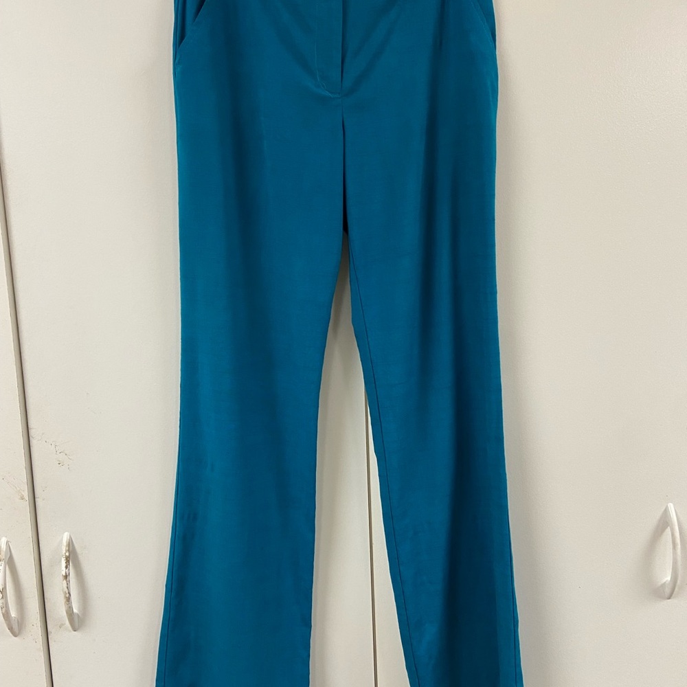 Trina Turk Teal Wide Leg Pants